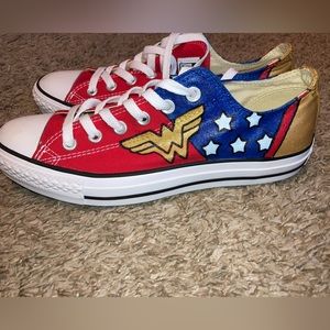 Converse (hand painted) wonder woman shoes